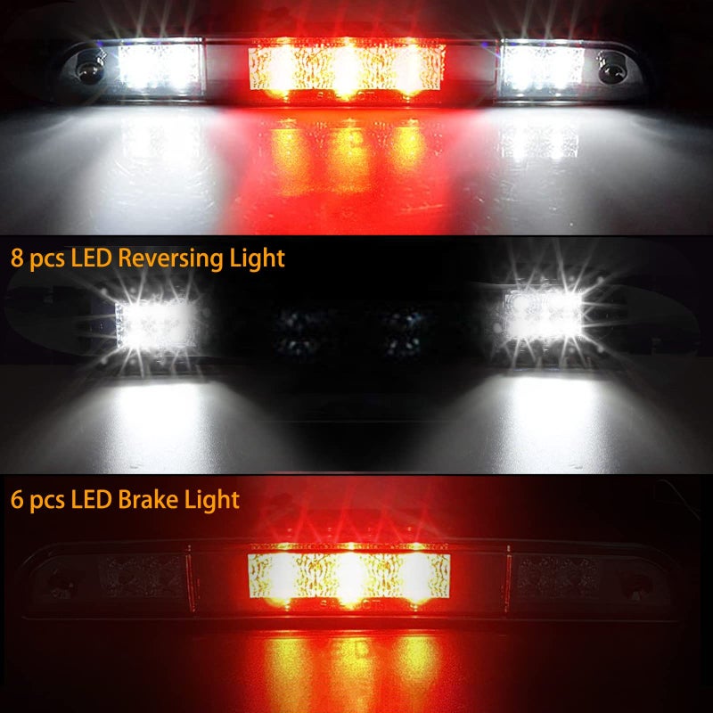 KanSmart 3rd Brake Light for 1992 1993 1994 1995 1996 1997 Ford F150 F250 F350 Third Brake Light LED Bronco Tail Light Cargo Light Cab Lamp Assembly-Smoke Lens - Image 3